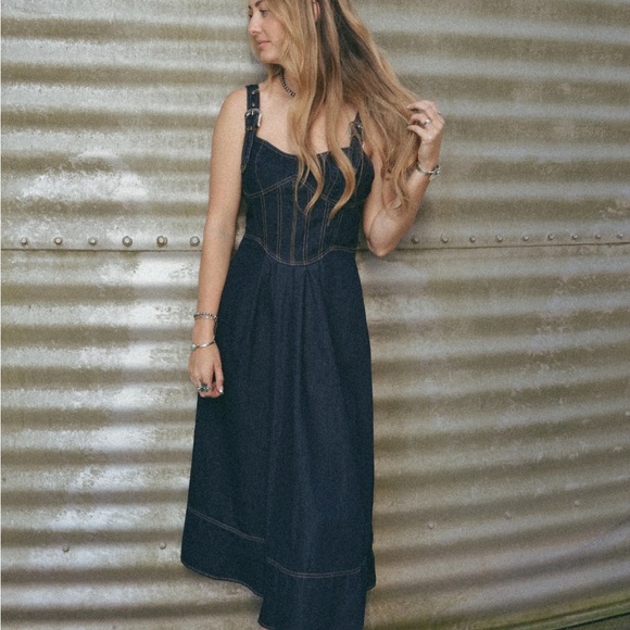 Lost Vaquera Trading Company Dresses & Skirts - Stylish Dark Blue Denim Dress